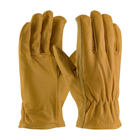 Pip Top Grain Goatskin Leather Drivers Glove with Kevlar Liner - Straight Thumb, 12PK 09-K3700/L